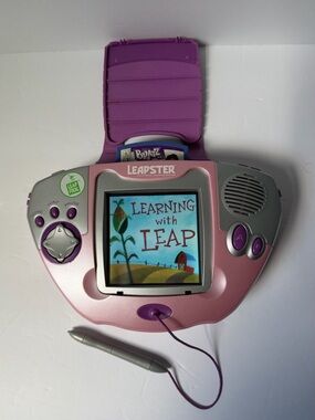 LeapFrog Leapster Learning Game System Console Purple Pink Working + Bratz game